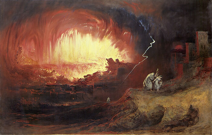 The Destruction of Sodom and Gomorrah. Artist: John Martin