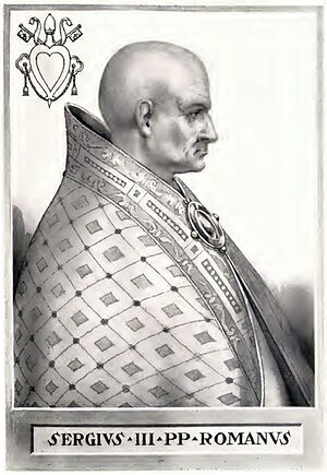 Папа Сергий III на гравюре Нового времени. Иллюстрация: wikipedia.org