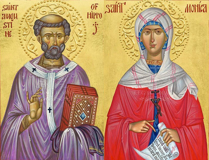 Блаженный Августин и святая праведная Моника Тагастинская