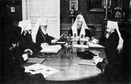 Патриарх Пимен проводит заседание Священного Синода Русской Православной Церкви